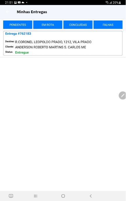 Entrega Concluída